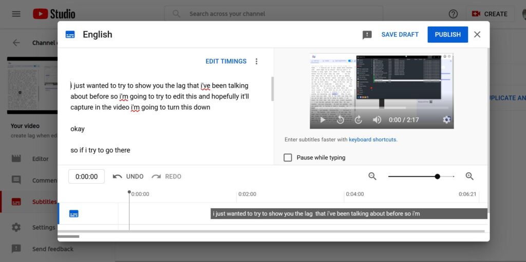 Youtube transcribe video into text