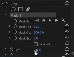 Crop video mask in premiere pro with mask