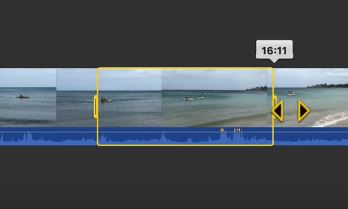 trim to cut video clip in iMovie Mac