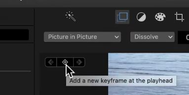 Set key frame to animate added text in iMovie